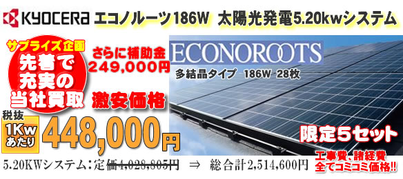 京セラソーラー太陽光発電　エコノルーツU